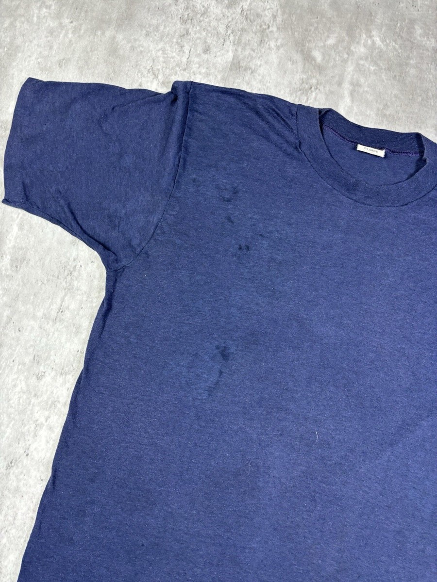 トップス 70'S-80'S VINTAGE NAVY FOODIE Vintage 70s 80s Navy Blue Graphid T-Shirt size S | eBay