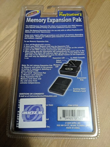 INTEC 3X SUPER LARGE 16MB Memory Expansion Pak PER PlayStation 2 PS2 - Nuovo Sigillato - Foto 2 di 3