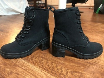 canvas combat boots womens