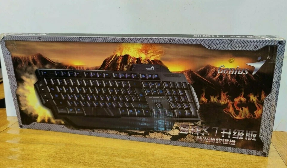 Genius K7 USB Wired Gaming Keyboard Backlit Blue/Red 104-Key UK Layout ENG - Image 2 of 4