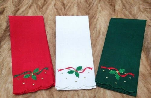 Linen Blend Holiday Vintage Plain & Solid Handkerchiefs