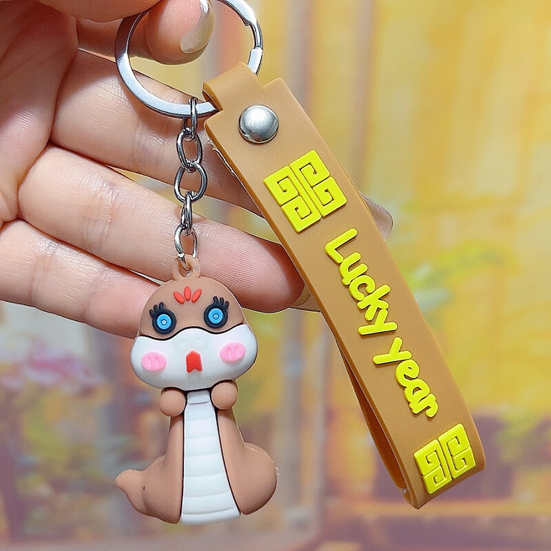 Creative Snake Keychain Cute Zodiac Snake Year Lucky Charms Bag
