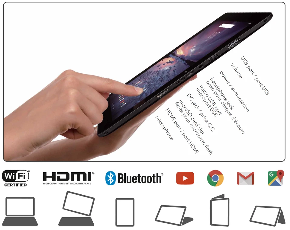 Tablet RCA 12.2" Android Cuatro Núcleos 2G RAM 64G IPS Pantalla Táctil con Teclado Foto 2 de 3