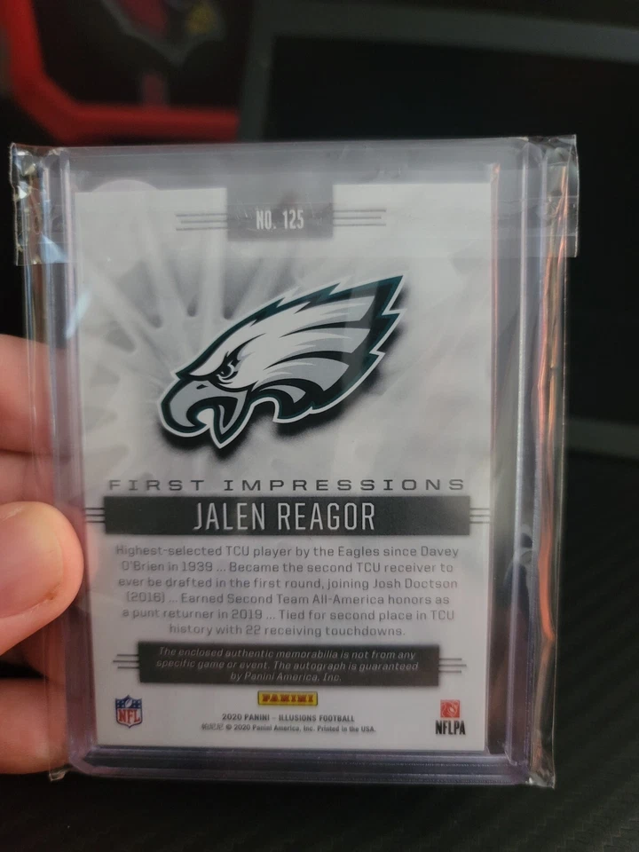2020 PANINI ILLUSIONS JALEN REAGOR (RC) RPA FIRST IMPRESSIONS #125 142/299 - Image 4 of 4
