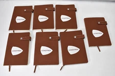 Lot of 7 Loadtrek Notebook Journals Brown Leather Cover 5-1/2" x 8-3/8"