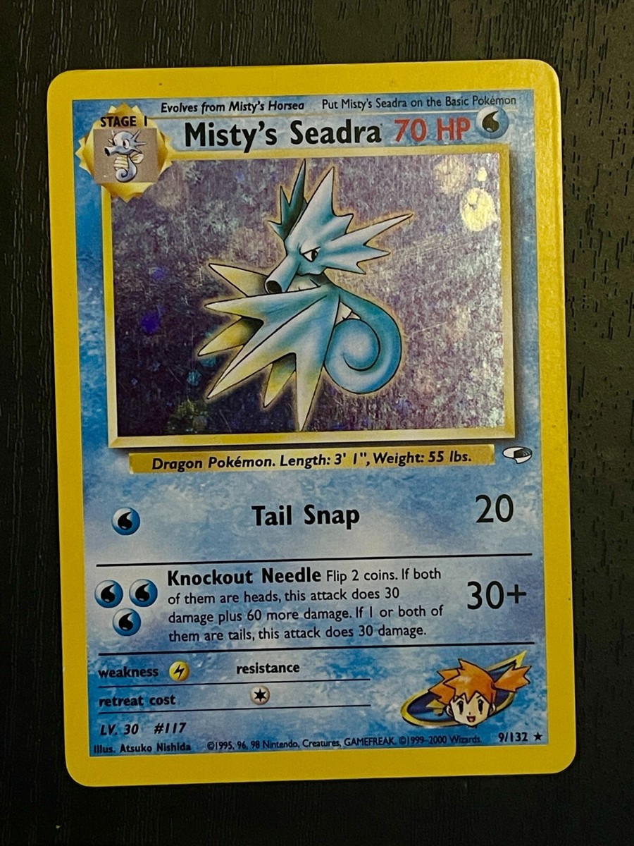 Pokémon TCG Misty's Seadra Gym Heroes 9/132 Holo Unlimited Holo