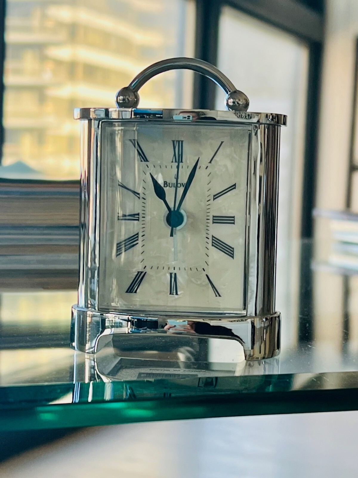 BULOVA SILVERTONE CARRIAGE ALARM CLOCK THE REGENT B2634 MINT eBay