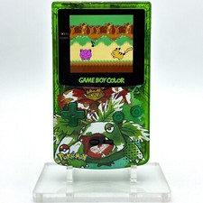 Nintendo Game Boy Color GBC IPS Q5 Backlight Mod Pokemon Venusaur Green Console