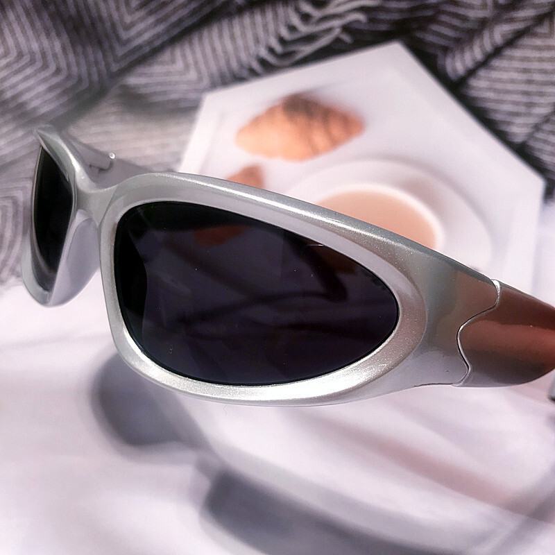 Fashion Steampunk Wrap Around Sunglasses Mens Women Retro