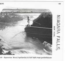 Signorina Maria Spelterina Over Niagara Falls, 1978 Reproduction Stereoview