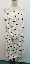 Marc By Marc Jacobs White Hearts Apron Dress Size M New with Tag Barneys NY $228