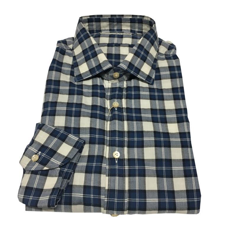 XACUS Herrenhemd Zeichnung Madras, 100%-ный Трагбаркет из Баумволле, серия 7