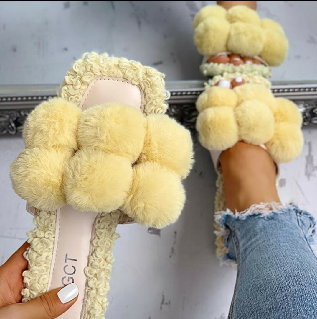 PANTOFOLA D’ORO Sandali da donna in pelliccia soffice slide pelose pelose comodi comodi comodi come