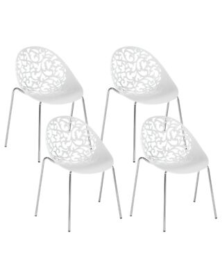 Set of Dining Chairs White MUMFORD UK