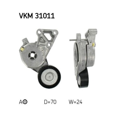 Spannrolle, Keilrippenriemen SKF VKM 31011 für AUDI SEAT SKODA VW, mitte, oben