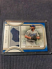 2022 Topps Definitive Blue Match Clayton Kershaw Jumbo Relic GU #01/30 Dodgers