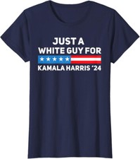 Just A White Guy For Kamala Harris 2024 Election Ladies' Crewneck T-Shirt