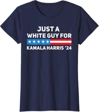Just A White Guy For Kamala Harris 2024 Election Ladies' Crewneck T-Shirt
