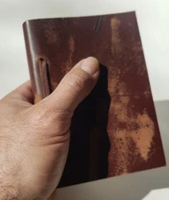 Journal Diary or Sketch Notebook w/Unbleached Paper, Japan Rare Handmade Leather