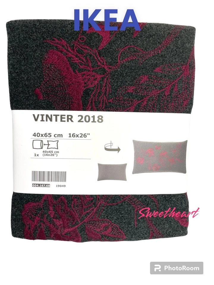 4 fundas de cojín IKEA Vinter 2018 bordadas de lana y acrílico, 40x65 cm 16x26 pulgadas Foto 2 de 4