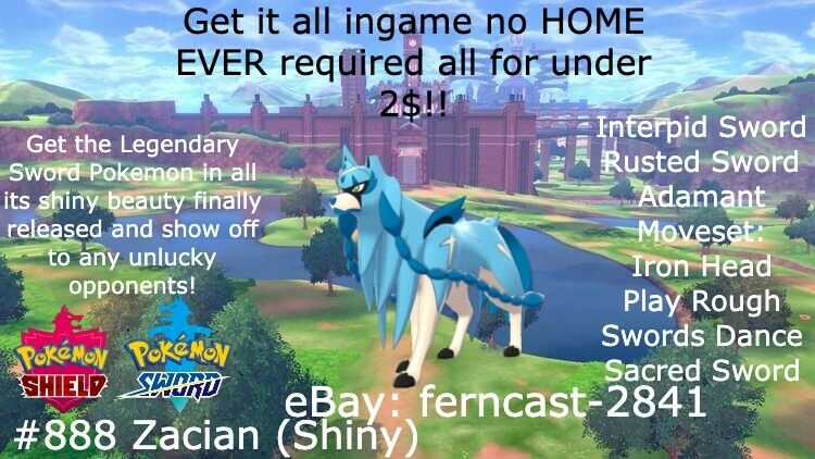 shiny Zacian : r/PokemonSwordAndShield