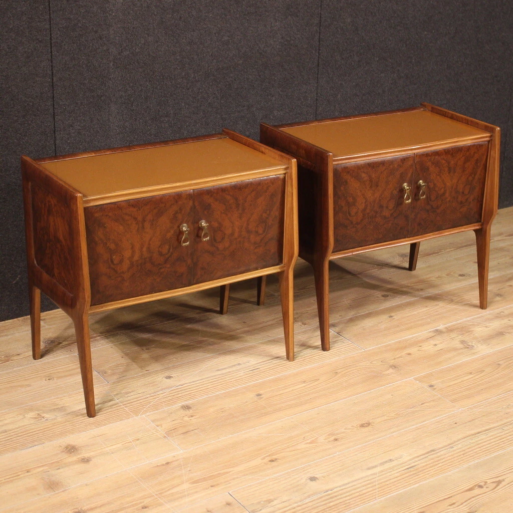 Pair of night stands design modern furniture vintage 20th century bedroom 70s