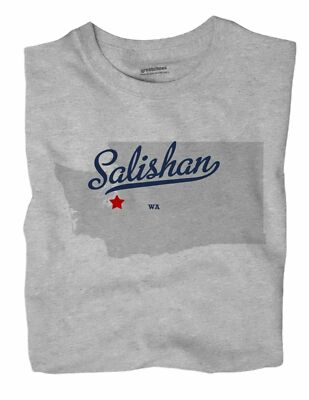 Salishan Washington WA T-Shirt MAP