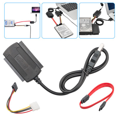 SATA/PATA/IDE to USB 2.0 Adapter Converter Cable for Hard Drive Disk  *dmJ^DE