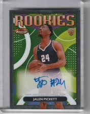 2023-24 TOPPS FINEST #RFA-JPI JALEN PICKETT AUTOGRAPH ROOKIE RC NUGGETS 6085