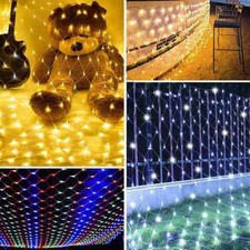 Fairy String Net Mesh Curtain Lights Waterproof Outdoor Home Party Decor Xmas