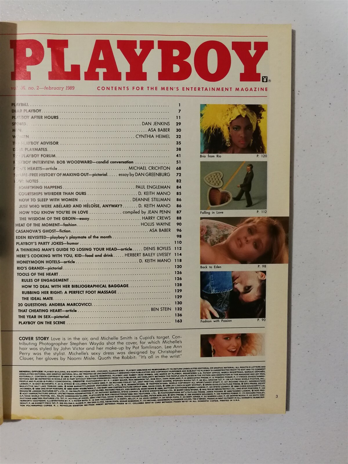 Playboy Magazine February 1989 - Playmate Simone Eden - Special Love Issue | eBay