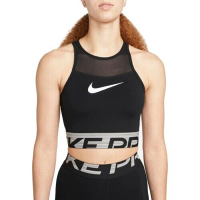 NEW Nike Pro Dri-Fit Graphic Cropped Training Tank Top DM7689-010 Women's M