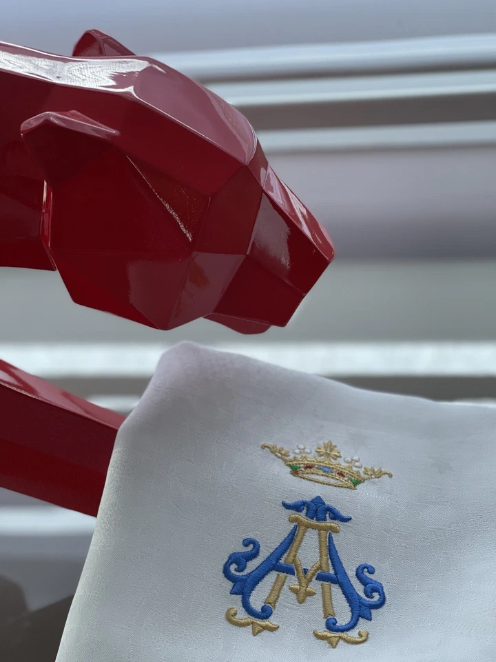 Antik’Etoffe, Torchon Ancien, Broderie Monogramme Sous Couronne Au Choix - Photo 3/4