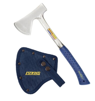 Estwing Camper's Axe 4.13'' Cutting Edge Stainless Steel Head Blue Nylon Handle
