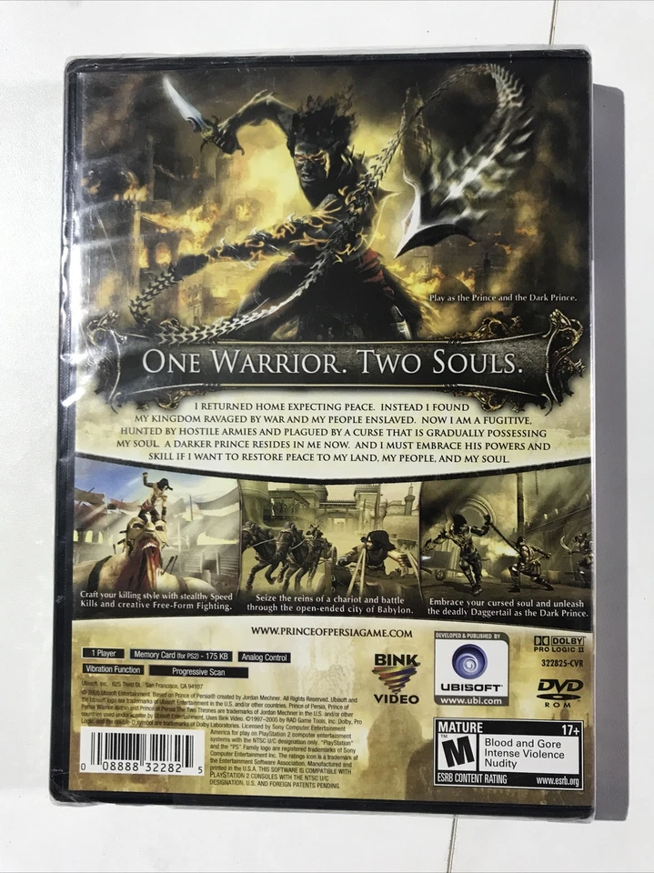 PlayStation 2 (PS2) PRINCE OF PERSIA-THE TWO THRONES" Novo em folha e lacrado de fábrica - Imagem 2 de 4