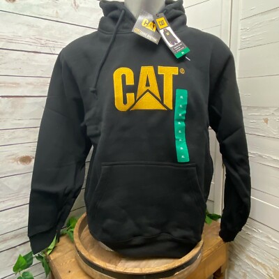 CAT Caterpillar Heavy Machinery Equipment Logo Hoodie Sweatshirt Pullover XL