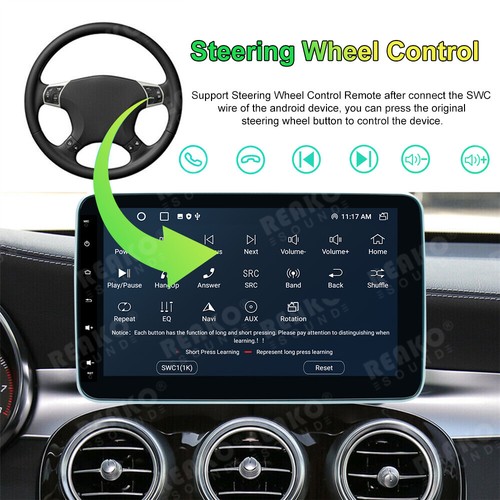 Rotatable 10.1'' Touch Screen Car Stereo Android 12.0 1Din Radio GPS Navi WiFi - Picture 7 of 16