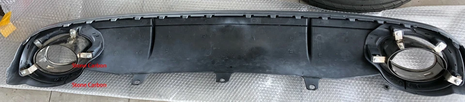 Difusor traseiro estilo RS7 e ponta para 2012 13 14 15 Audi A7 padrão (sem linha) - Imagem 2 de 4