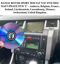 RANGE ROVER SPORT 2018 SAT NAV DVD DISC MAP UPDATE DVD 'C' -  France, Belgium