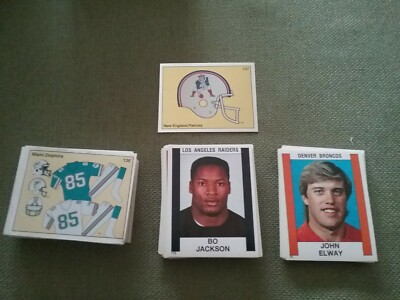 1988 NFL Panini Sticker Football Singles - #1 to #250 - Create Own Lot