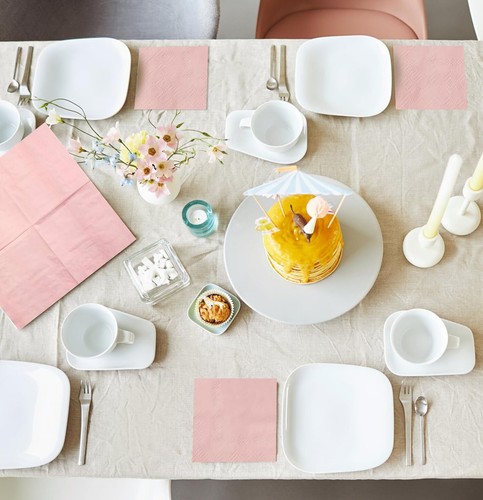 50 Pieces 2ply Light Pink Napkin Disposable Cocktail Napkins Beverage Napkins De - Picture 6 of 7