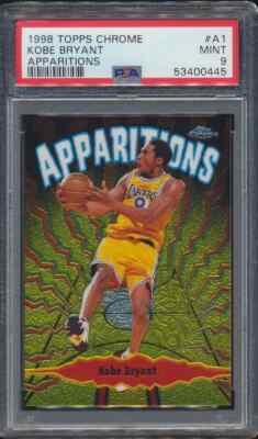 1998 Topps Chrome Apparitions Kobe Bryant A1 HOF Lakers PSA 9 MINT