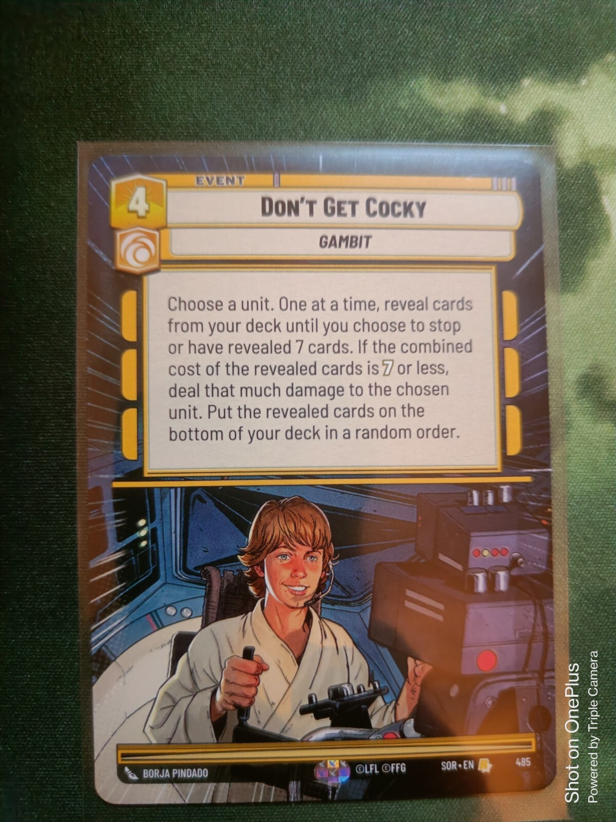 Star Wars Unlimited TCG 485 Don't Get Cocky - Gambit - Rare - Hyperspace