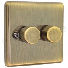 Light Switches and Plug Sockets Trade Range ANTIQUE BRASS - BLACK INSERTS