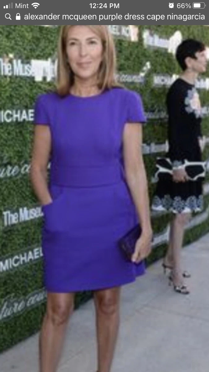 Alexander mcqueen purple hot sale dress