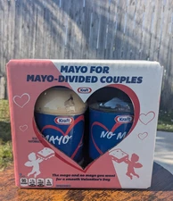 Rare Kraft Mayo Mayonnaise Divided Couples 2 Jar set Promotional Item from 2021