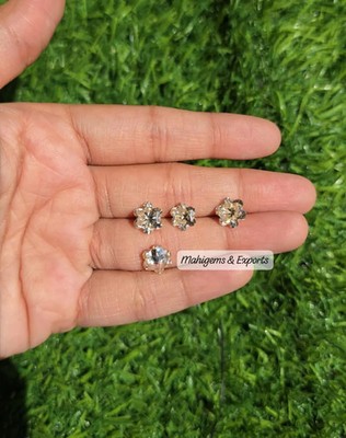 6 Petal Off-White Moissanite Flower Shape Unique fancy Hand Cut Loose Stones for