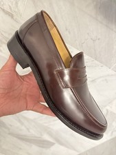 *WIDE* Samuel Windsor Loafers men’s USA 7.5 W Brown Leather