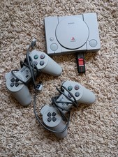 Sony PlayStation 1 Console Game System PS1 2 Wired Controller Bundle Set 