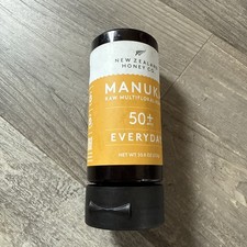 New Zealand Honey Manuka Raw Multifloral Honey 50+MGO 10.8 oz Squeeze Jar  (NEW)